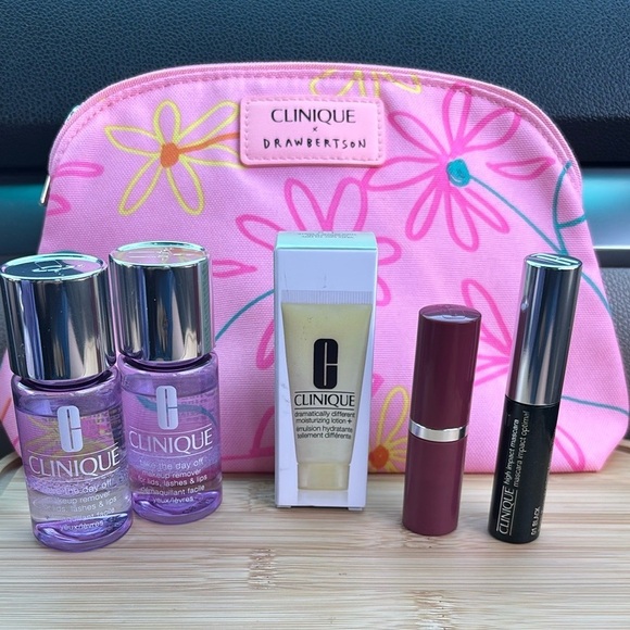 Brand New Clinique x Drawbertson Set Mascara Love Pop Lip Makeup Remover Lotion - Picture 16 of 16
